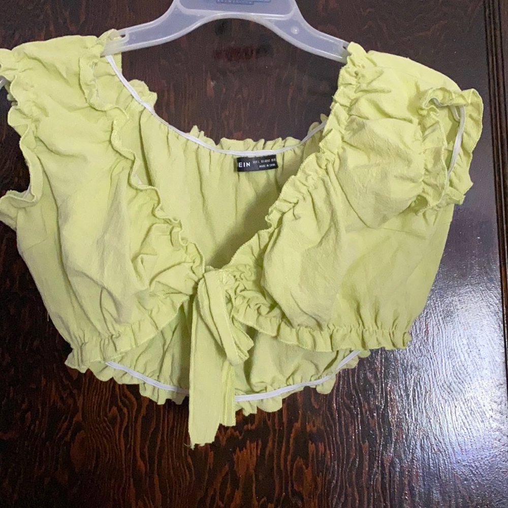 Green crop top